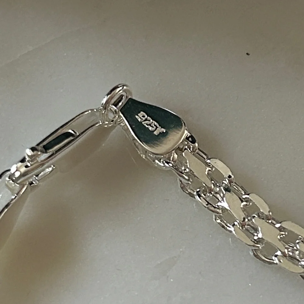 925 Sterling Silver made in Italy 20 inch‎ mariner Chain Necklace